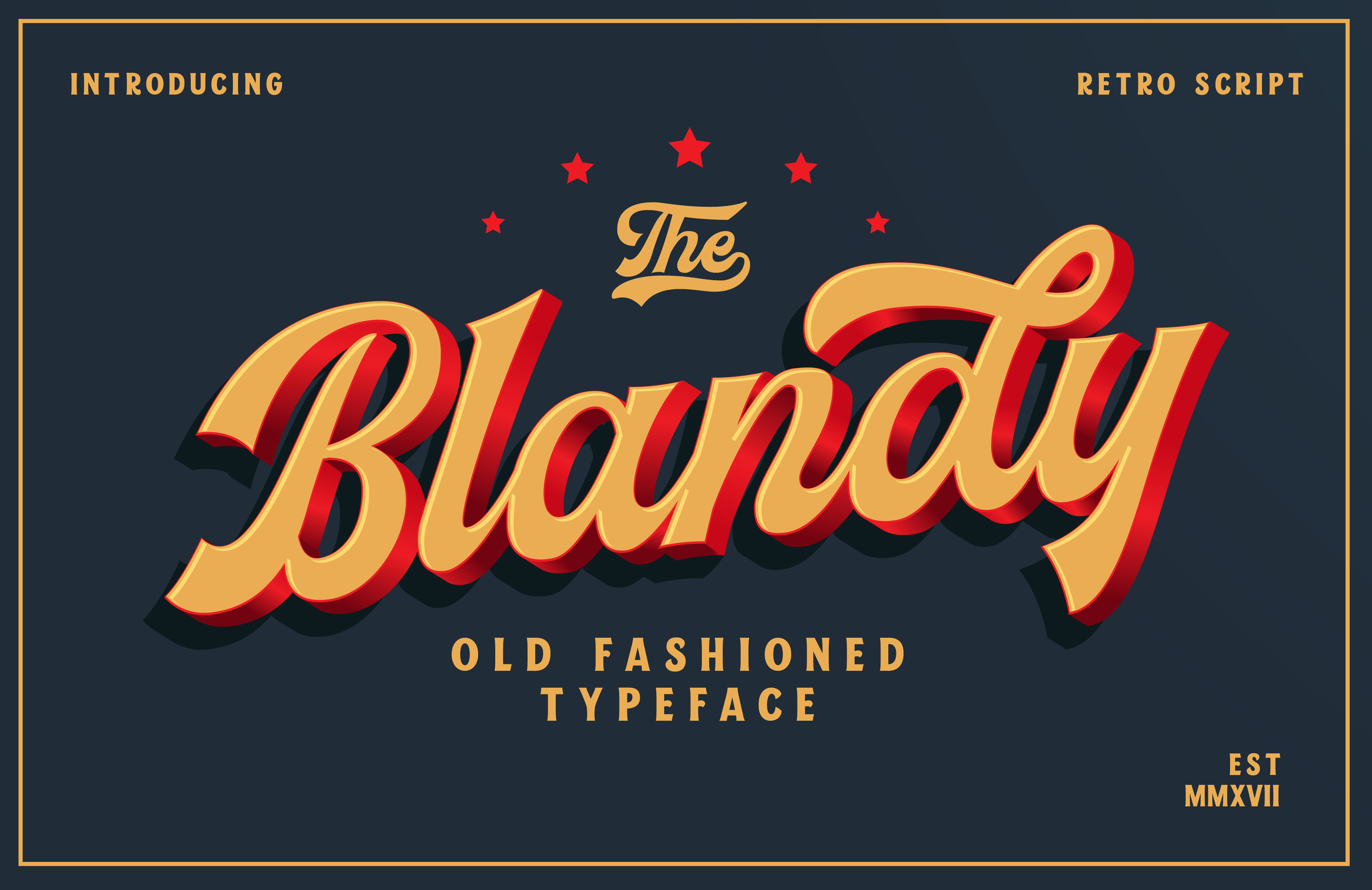 Blandy Font: Vintage Sports Typography for Web Design