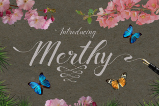 Merthy: A Handwritten Script Font for Polished Branding