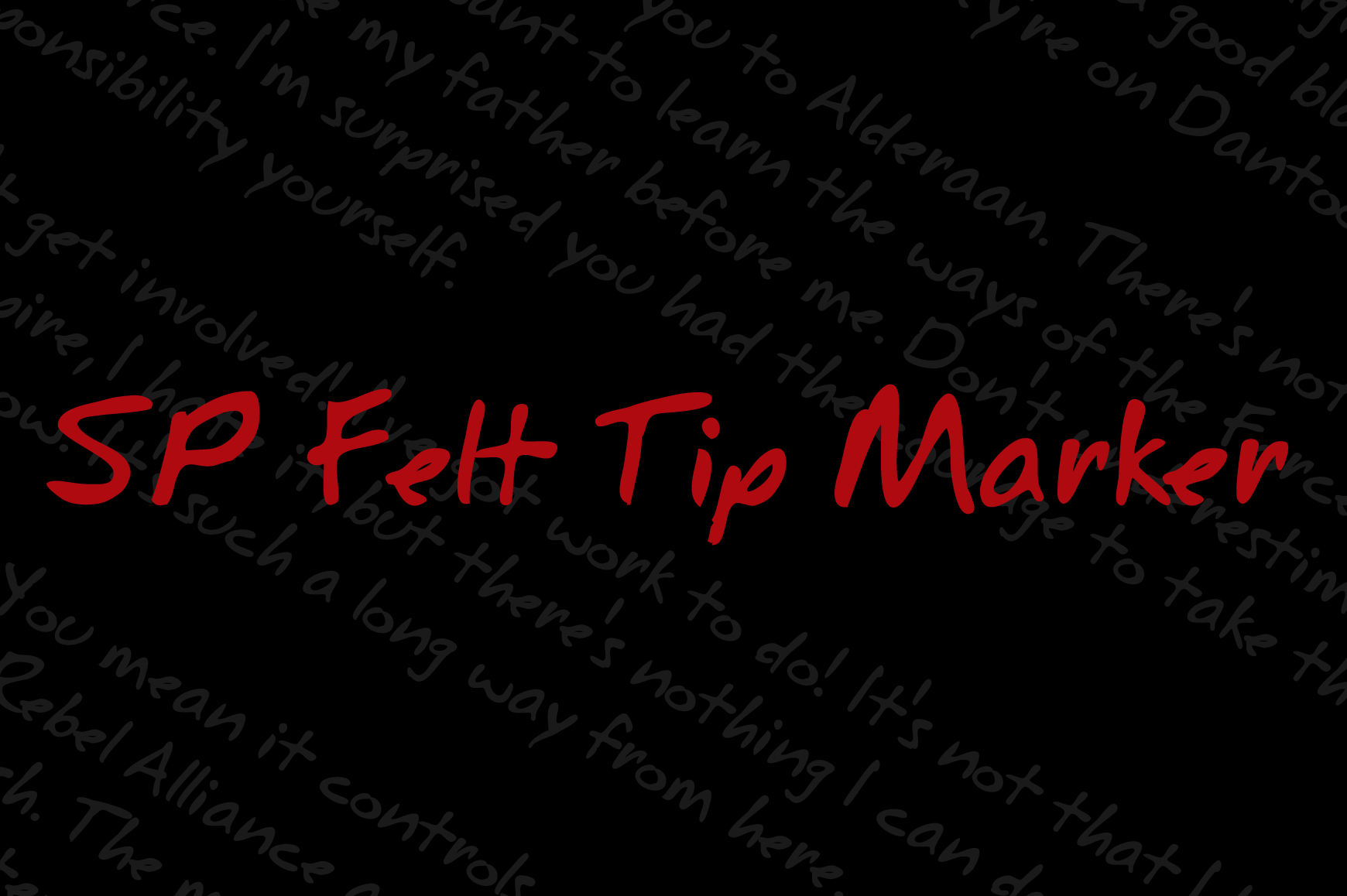 SP Felt Tip Marker Font: A Designer’s Branding Test
