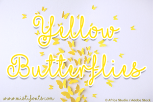 Yellow Butterflies: A Charming Font for Editorial Design